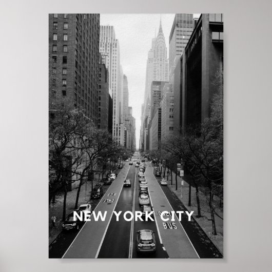 New York City Poster als Wanddeko in schwarz-weiß (Voorkant)