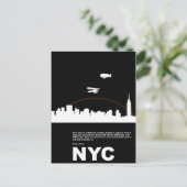 New York City Poster Black Briefkaart (Staand voorkant)