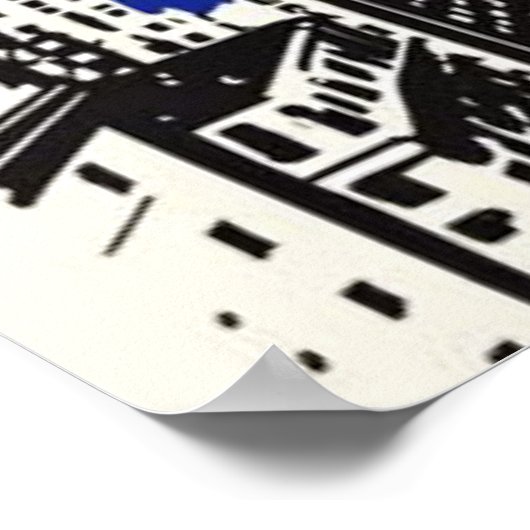 New York City poster, NYC Skyline Art, Manhattan W Poster (Hoek)