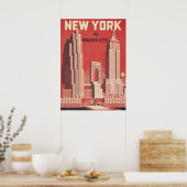 New York City poster, NYC Skyline Art, Manhattan W Poster (Keuken)
