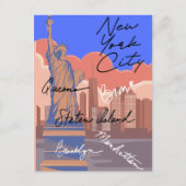 New York City Postkarte –Skyline & Big Apple  Briefkaart (Voorkant)