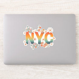 New York City Power Flower Style Sticker