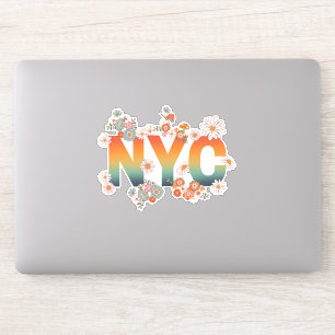 New York City Power Flower Style Sticker
