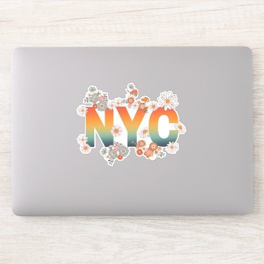 New York City Power Flower Style Sticker (Computer)