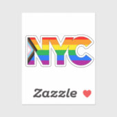 New York City Pride LGBTQ Progress Pride Sticker (Vel)