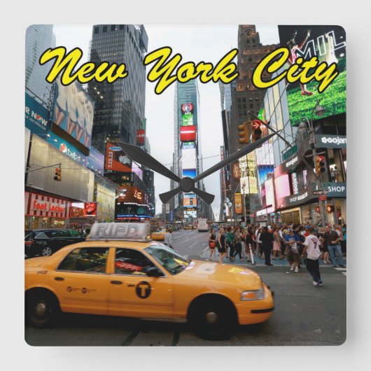 New York City Professional foto Vierkante Klok (Voorkant)