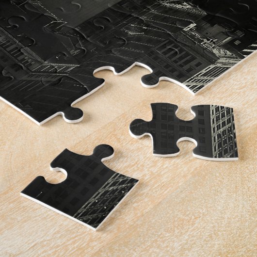 New York City Puzzle - zwart en wit Legpuzzel (Zijkant)
