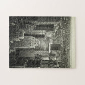 New York City Puzzle - zwart en wit Legpuzzel (Horizontaal)