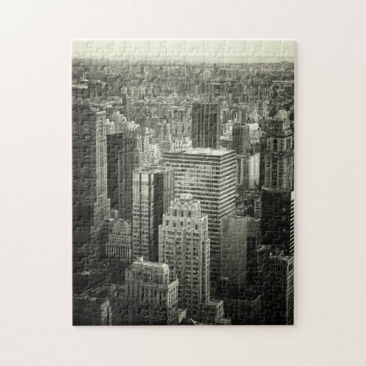 New York City Puzzle - zwart en wit Legpuzzel (Verticaal)