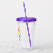 New York City Rainbow LGBT Gay Pride NYC Acryl Drinkbeker (Links)