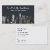 New York City Realtor Double Side Visitekaartje (Voorkant / Achterkant)