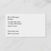 New York City Realtor Double Side Visitekaartje (Achterkant)