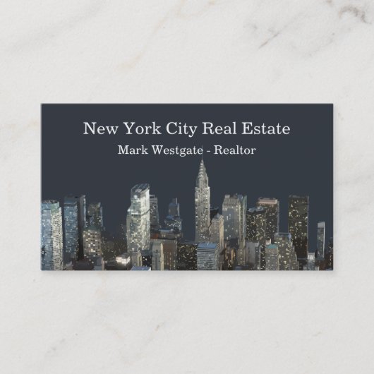 New York City Realtor Double Side Visitekaartje (Voorkant)