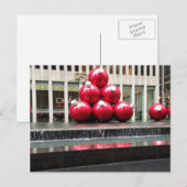 New York City Red kerstballen Feestdagen in NYC (Voorkant / Achterkant)