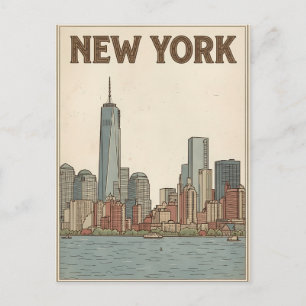 New York City reis ansichtkaart Briefkaart