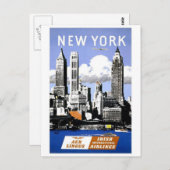  New York City-reizen Briefkaart (Voorkant / Achterkant)