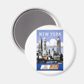  New York City-reizen Magneet (Voorkant / Achterkant)