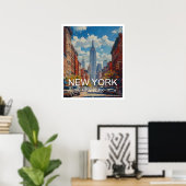 New York City Reizen Poster Art Print Poster (Thuiskantoor)