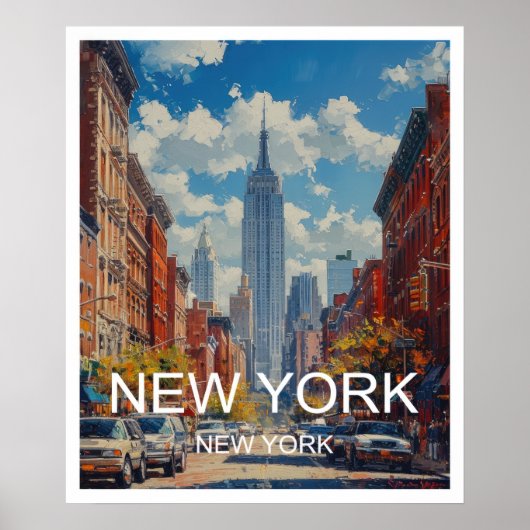 New York City Reizen Poster Art Print Poster (Voorkant)
