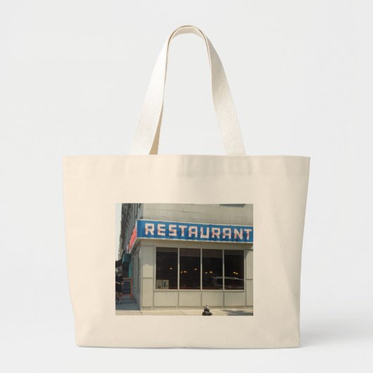 New York City Restaurant - Manhattan Grote Tote Bag (Voorkant)