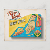 New York City Retro Briefkaart (Voorkant)