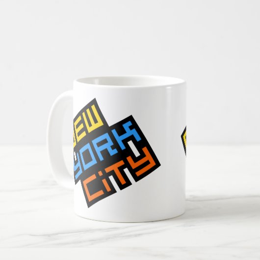 New York City Retro Logo Mok (Voorkant links)