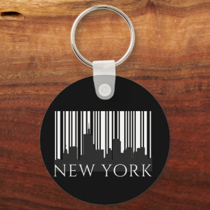 New York City Retro Skyline Graphic – Urban Street Sleutelhanger