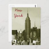 New York City Retro Style Briefkaart (Voorkant / Achterkant)