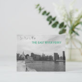 New York City - Ride the East River Ferry Briefkaart (Staand voorkant)