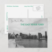 New York City - Ride the East River Ferry Briefkaart (Voorkant / Achterkant)