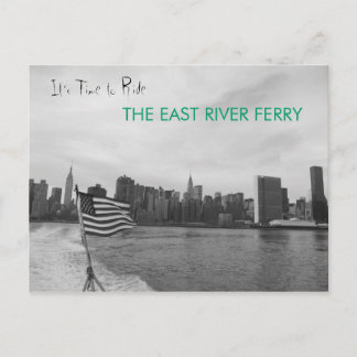 New York City - Ride the East River Ferry Briefkaart