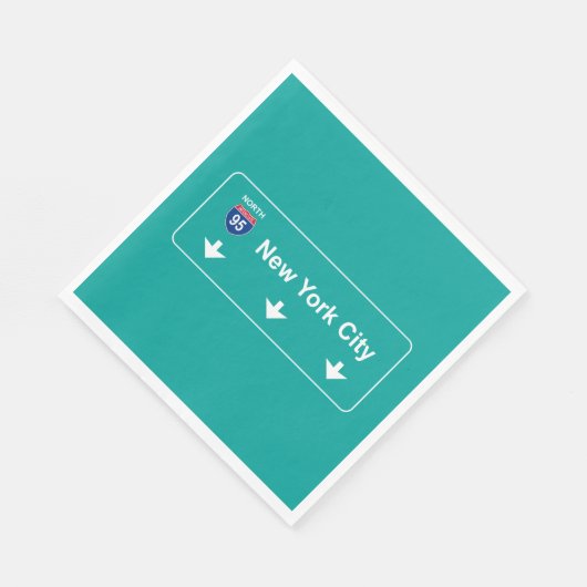New York City Road Sign Servet (Hoek)