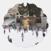 New York City Rockefeller Center Ice Skating Rink Ornament Kaart (Voorkant)