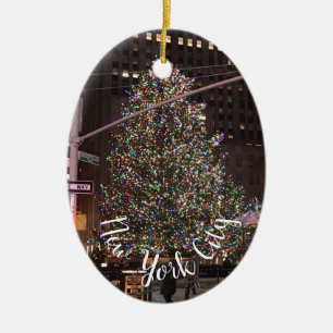 New York City Rockefeller Center kerstboom Keramisch Ornament