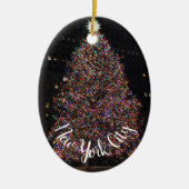 New York City Rockefeller Center kerstboom Keramisch Ornament (Voorkant)
