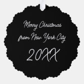 New York City Rockefeller Center kerstboom Ornament Kaart (Achterkant)