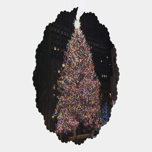 New York City Rockefeller Center kerstboom Ornament Kaart (Rechts)