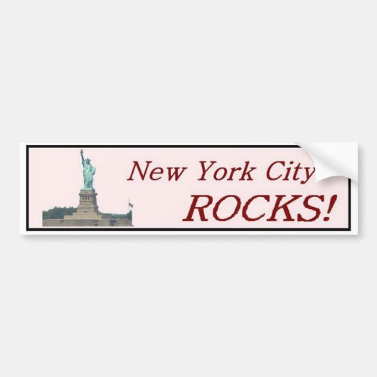 New York City Rocks. Bumpersticker (Voorkant)