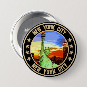 New York City Ronde Button 7,6 Cm