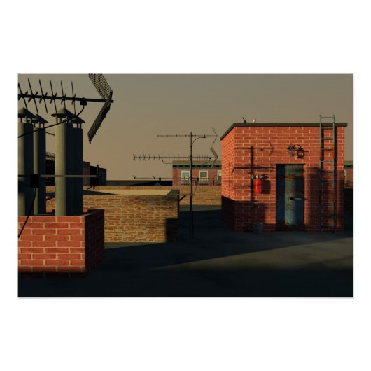 New York City roof Perfect Poster (Voorkant)