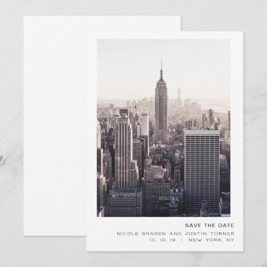 New York City Save the Date (Voorkant / Achterkant)