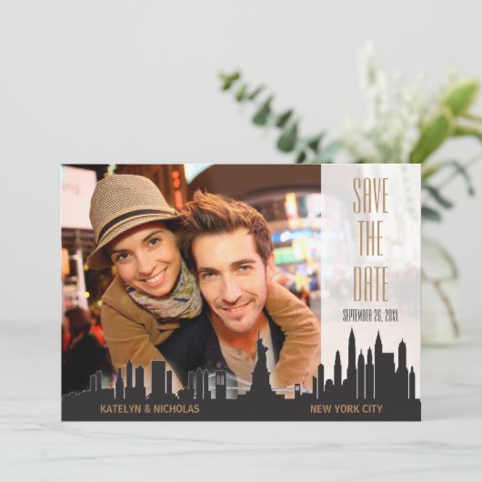 New York City Save the Date (Staand voorkant)
