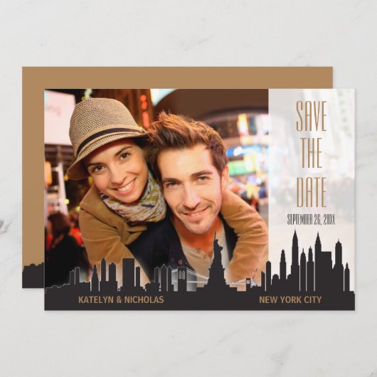 New York City Save the Date (Voorkant / Achterkant)