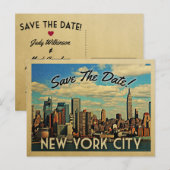 New York City Save the Date  NYC Wedding Aankondigingskaart (Voorkant / Achterkant)