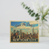 New York City Save the Date  NYC Wedding Aankondigingskaart (Staand voorkant)