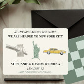 New York City Save The Date Waterverf tekening Kaart