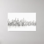 New York City, schetsstijl met potlood Canvas Afdruk (Voorkant)