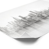 New York City, schetsstijl met potlood Foto Afdruk (Hoek)