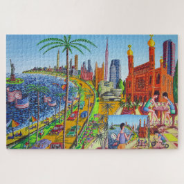 New York City Schilderij Raphael Perez Legpuzzel