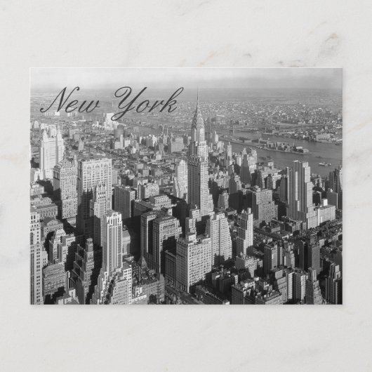  New York City Script Briefkaart (Voorkant)